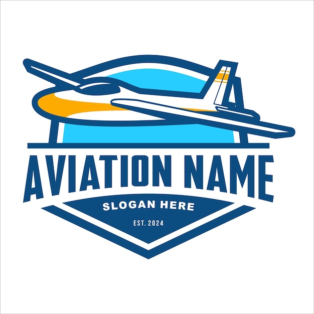 Classic aviation logo design template