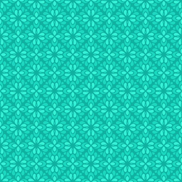 Classic batik seamless pattern background. Luxury geometric wallpaper. Elegant traditional floral motif in tosca color