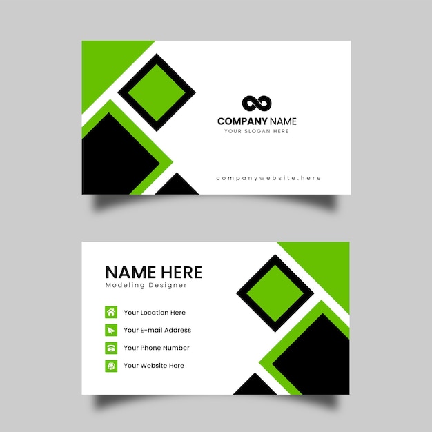 Classic Black and White Corporate Card