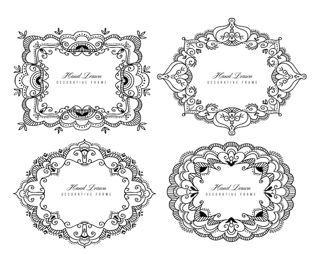 Classic black and white decorative frames