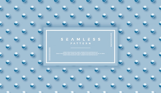 Classic blue spheres seamless pattern