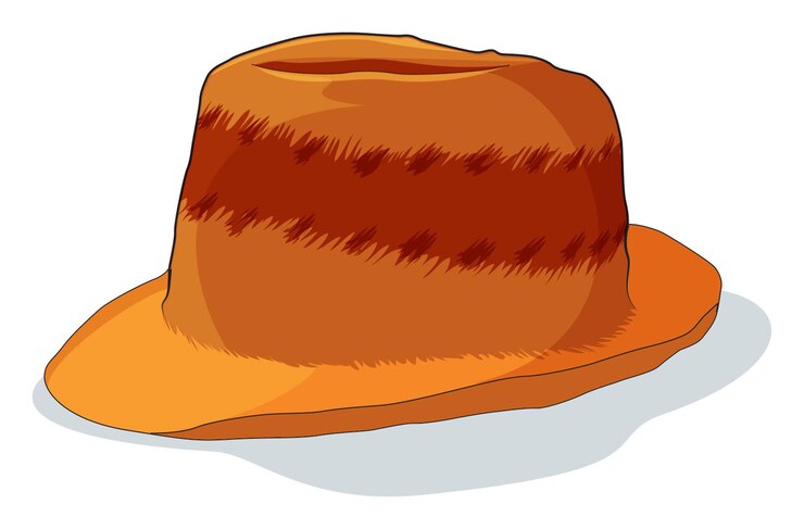 Premium Vector | Classic brown hat