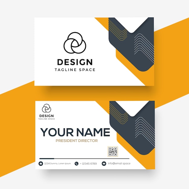 Classic business card design with attractive shapes