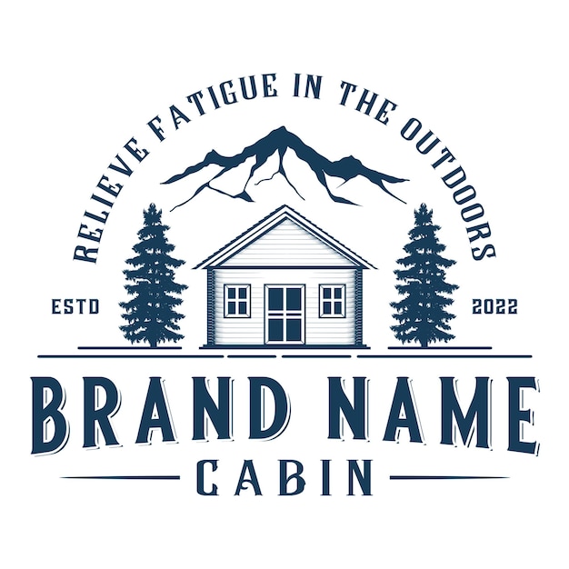 classic cabin home logo design. vector, log house, inn and recreation