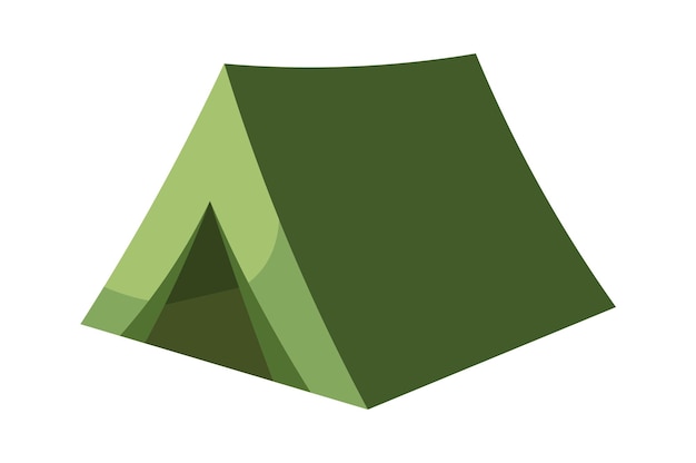 Classic camping tent isometric illustration