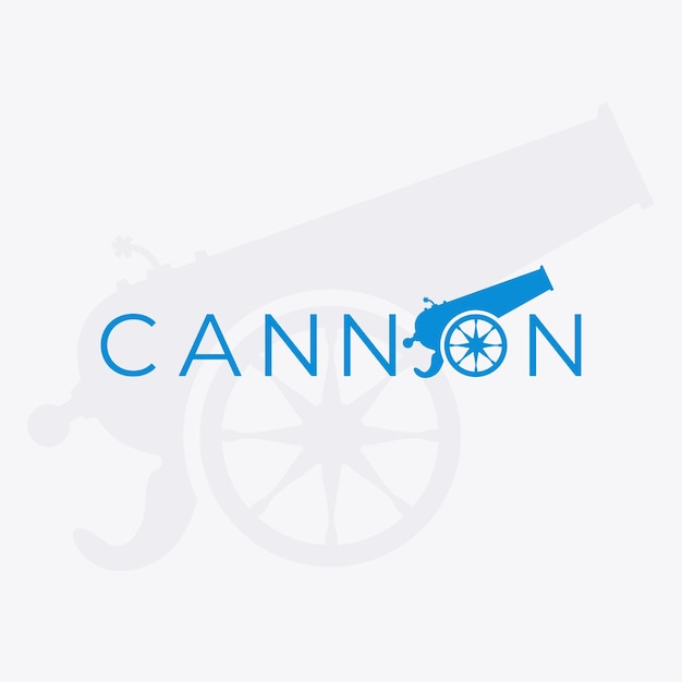 classic cannon arms logo with flat style