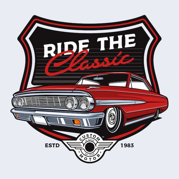 Vector classic car badge