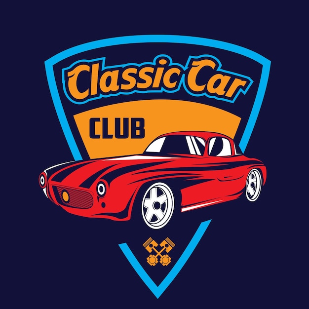 Classic car design badge