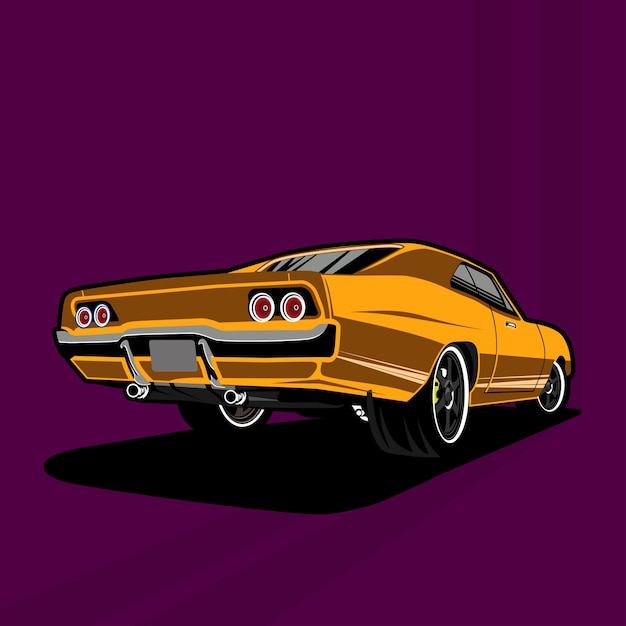 Classic car icon illustration. 