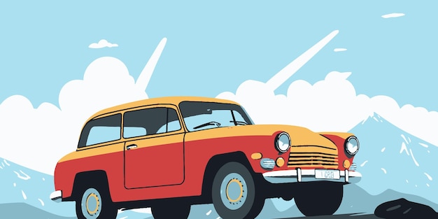 classic car illustration