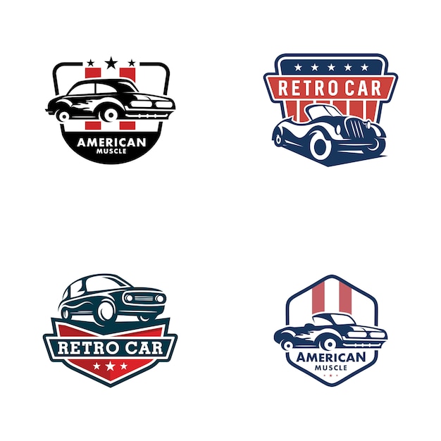 Vector classic car logo template