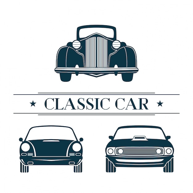 Vector classic car set