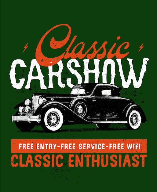 Classic car show  poster