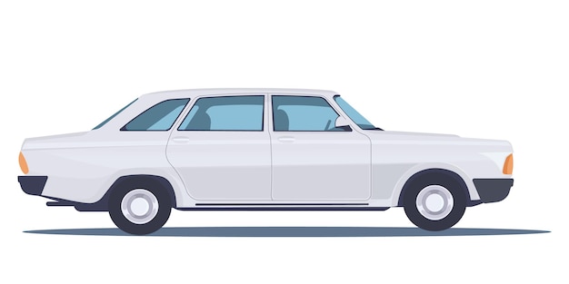 classic car side view illustration on a white background vector illustration