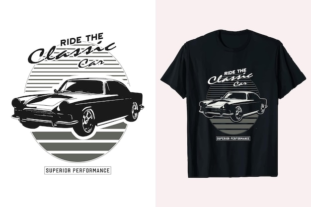 Vector classic car tshirt design vintage car t shirt american old custom retro tee shirt graphic