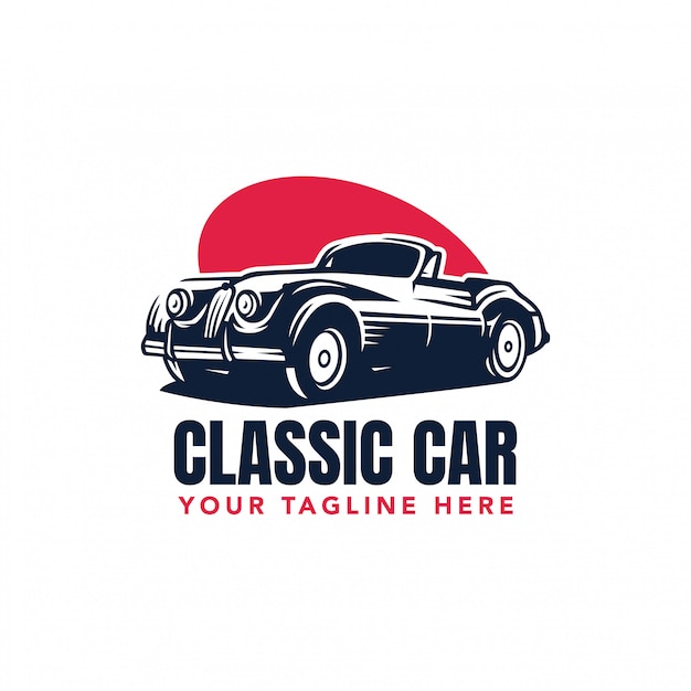 Classic car vector logotype