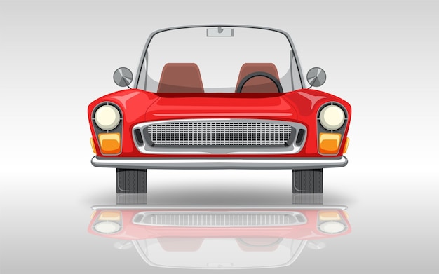 Classic car on white background