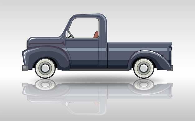classic car on white background