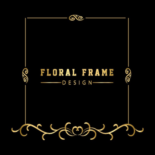 Classic card gold design rendering gold stucco frame
