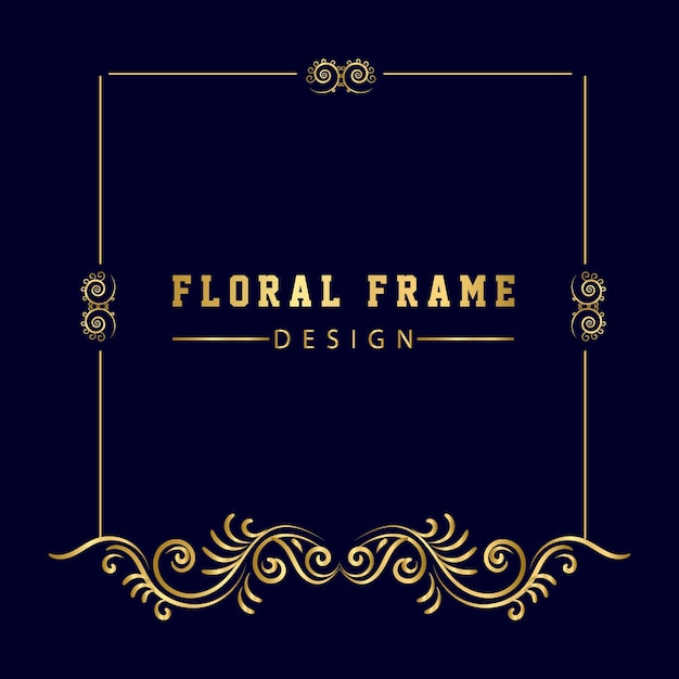 Classic card gold design rendering gold stucco frame