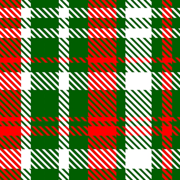 Classic checkered christmas plaid seamless pattern Kitchen towel fabric print template Traditional scottish vector background