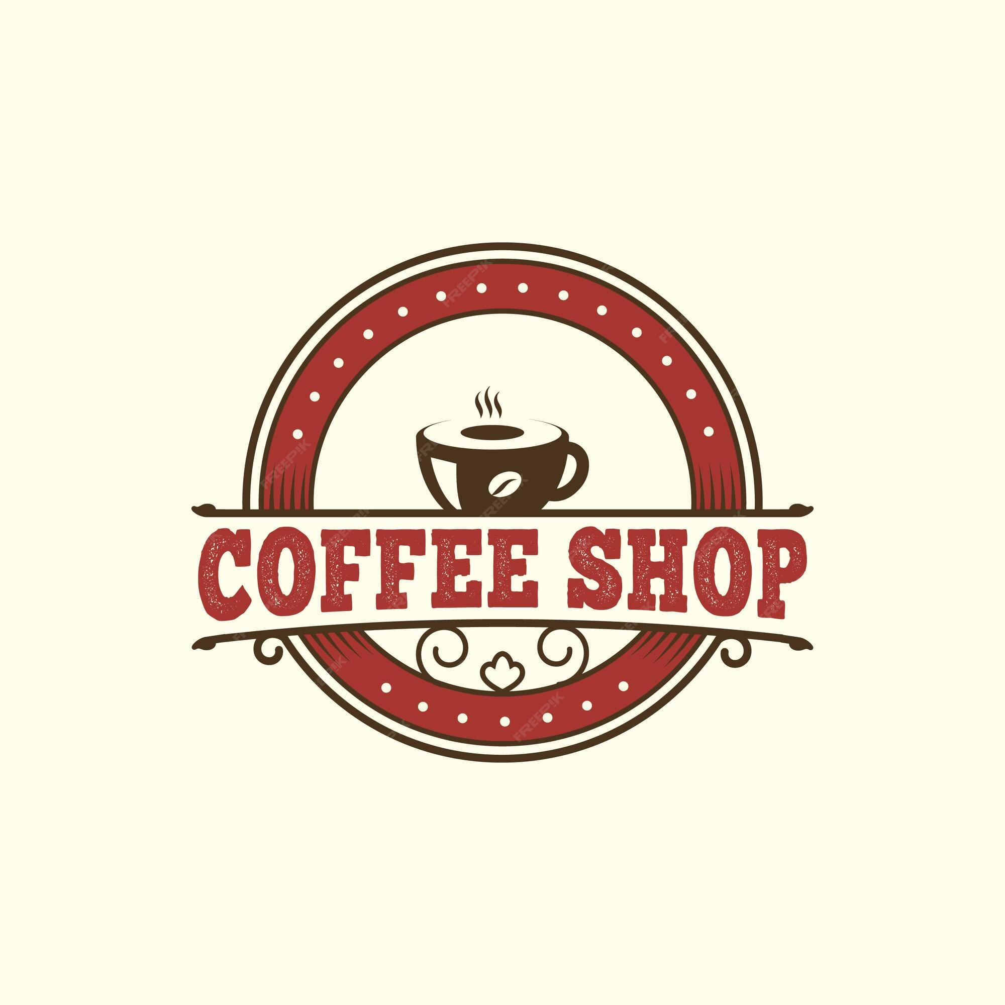 Premium Vector | Classic coffee shop and retro vintage style logo design