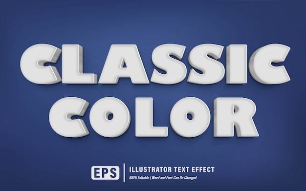 Classic color text effect - editable