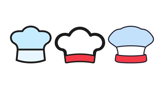 Classic and Contemporary Chef's Hats in Vector Illustrations