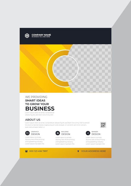 Vector classic corporate business agency flyer design template