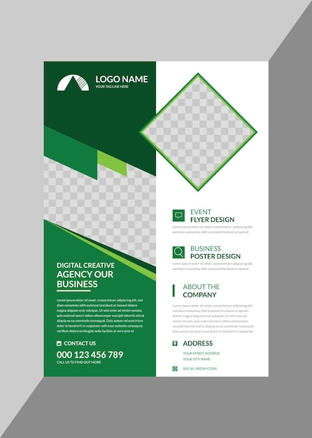 Vector classic corporate business flyer design template