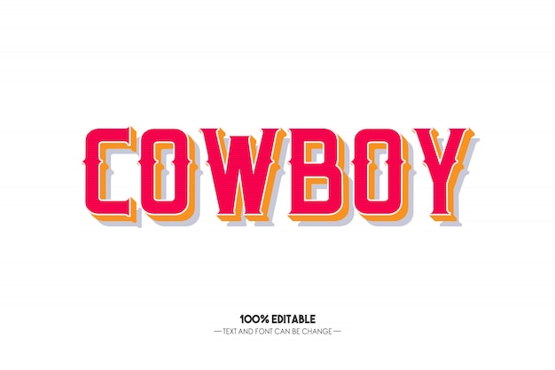 Classic cowboy retro text style