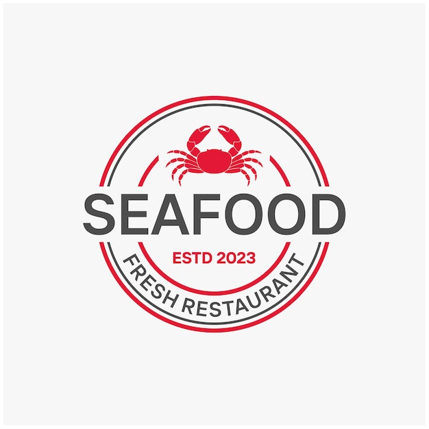 classic crab claws for seafood restaurant vintage retro logo design