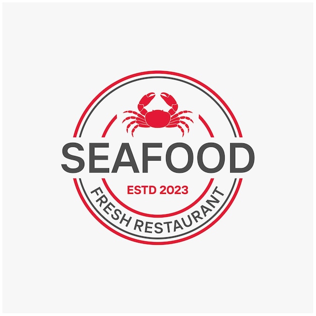 Classic crab claws for seafood restaurant vintage retro logo design