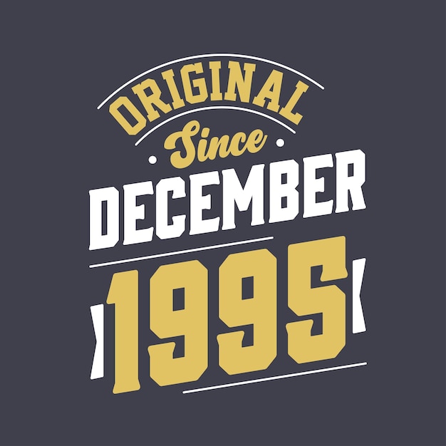 Classic Since December 1995 Born in December 1995 Retro Vintage Birthday