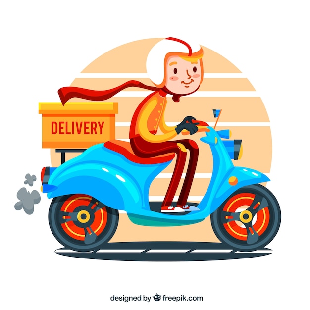 Classic deliveryman with fun style