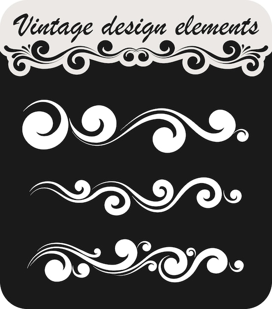 Vector classic design elements for wedding invitations, menus, awards, diplomas and certificates