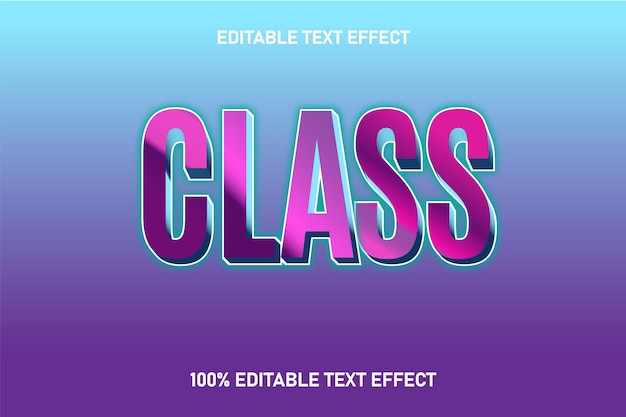 CLASSIC Editable Text Effect 3 D Emboss Gradient style Design