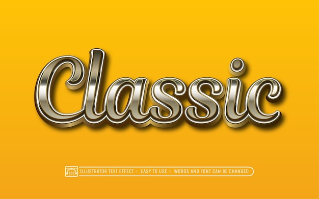 Classic - editable text effect style