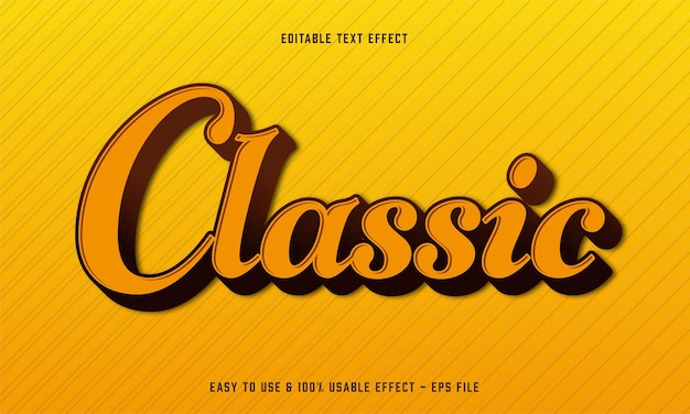 Classic editable text effect