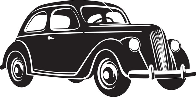 Классический дизайн черного автомобиля Vintage Radiance Car Logo Icon