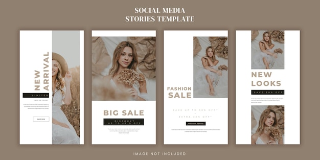 Vector classic elegant fashion social media stories template