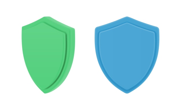Classic empty shields with copy space