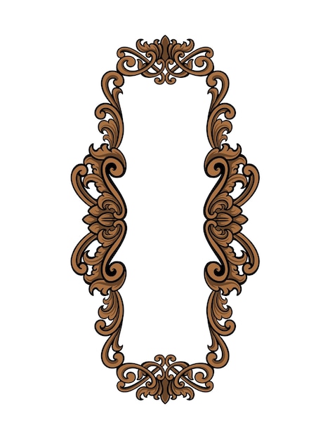 Classic engraved frame design for wedding