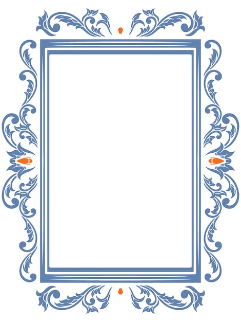 Premium Vector | Classic engraved frame design for wedding