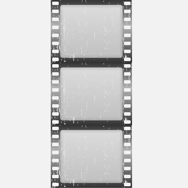 Vector classic filmstrip on white