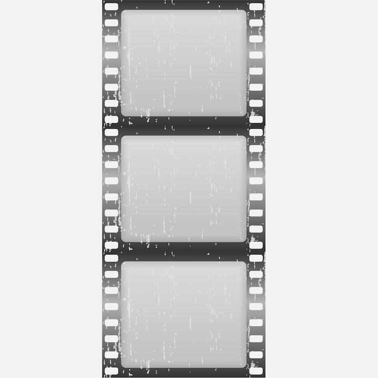 Vector classic filmstrip on white