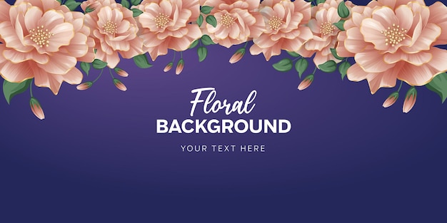 Classic Floral Background Editable Template