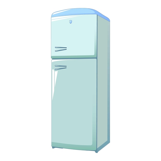 클래식 냉장고 아이콘 흰색 배경에 고립 된 웹 디자인을 위한 클래식 냉장고 벡터 아이콘 만화