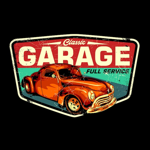 Classic garage retro bagde