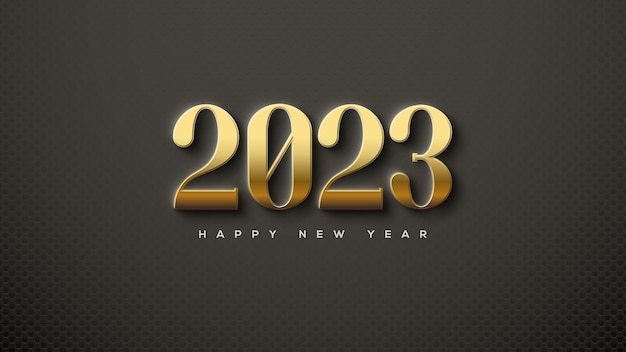 Classic gold number vector for happy new year 2023